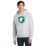 Chicago Hounds Shield Logo Champion Reverse Weave Hooded Sweatshirt - S101 Ash