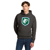 Chicago Hounds Shield Logo Champion Reverse Weave Hooded Sweatshirt - S101 Charcoal Heather