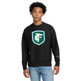 Chicago Hounds Shield Logo Champion Reverse Weave Crewneck Sweatshirt - S149 Black