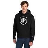 Chicago Hounds White Shield Logo Champion Reverse Weave Hooded Sweatshirt - S101 Black