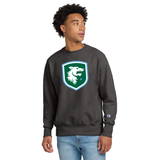 Chicago Hounds Shield Logo Champion Reverse Weave Crewneck Sweatshirt - S149 Charcoal Heather