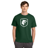 Chicago Hounds White Shield Logo Champion Short Sleeve T-Shirt - T425 Dark Green