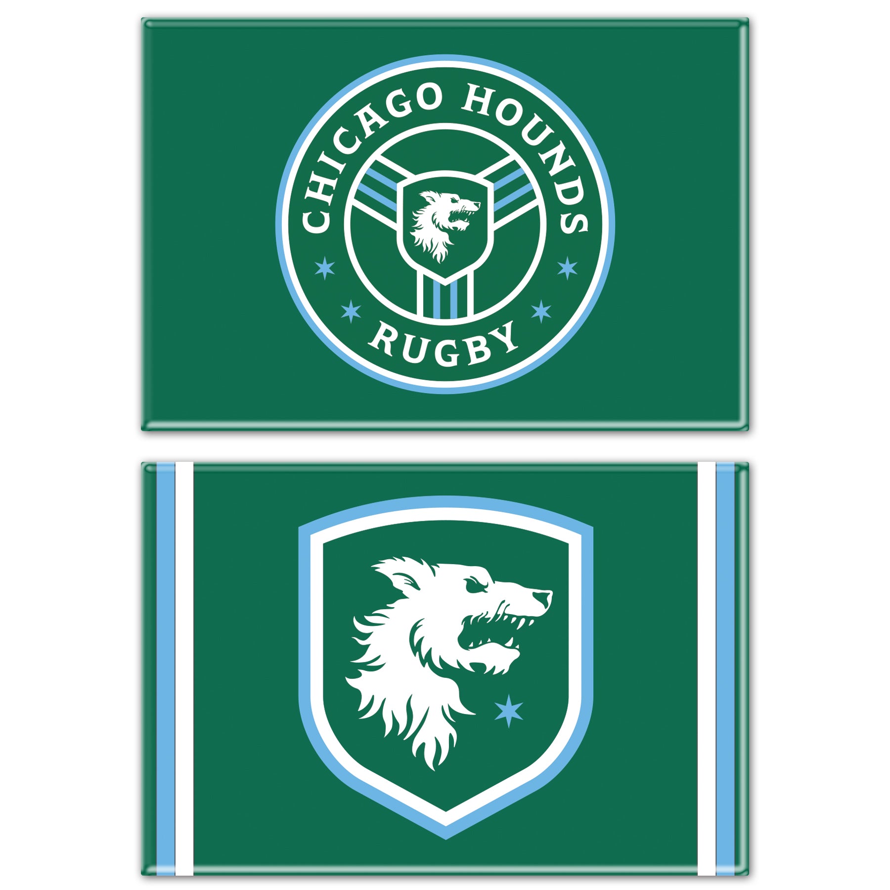 Chicago Hounds Two Pack Clamshell Refrigerator Magnets