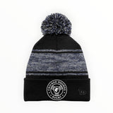 Chicago Hounds Black Primary Logo Patch New Era Knit Chilled Pom Beanie - NE909 Black/Graphite