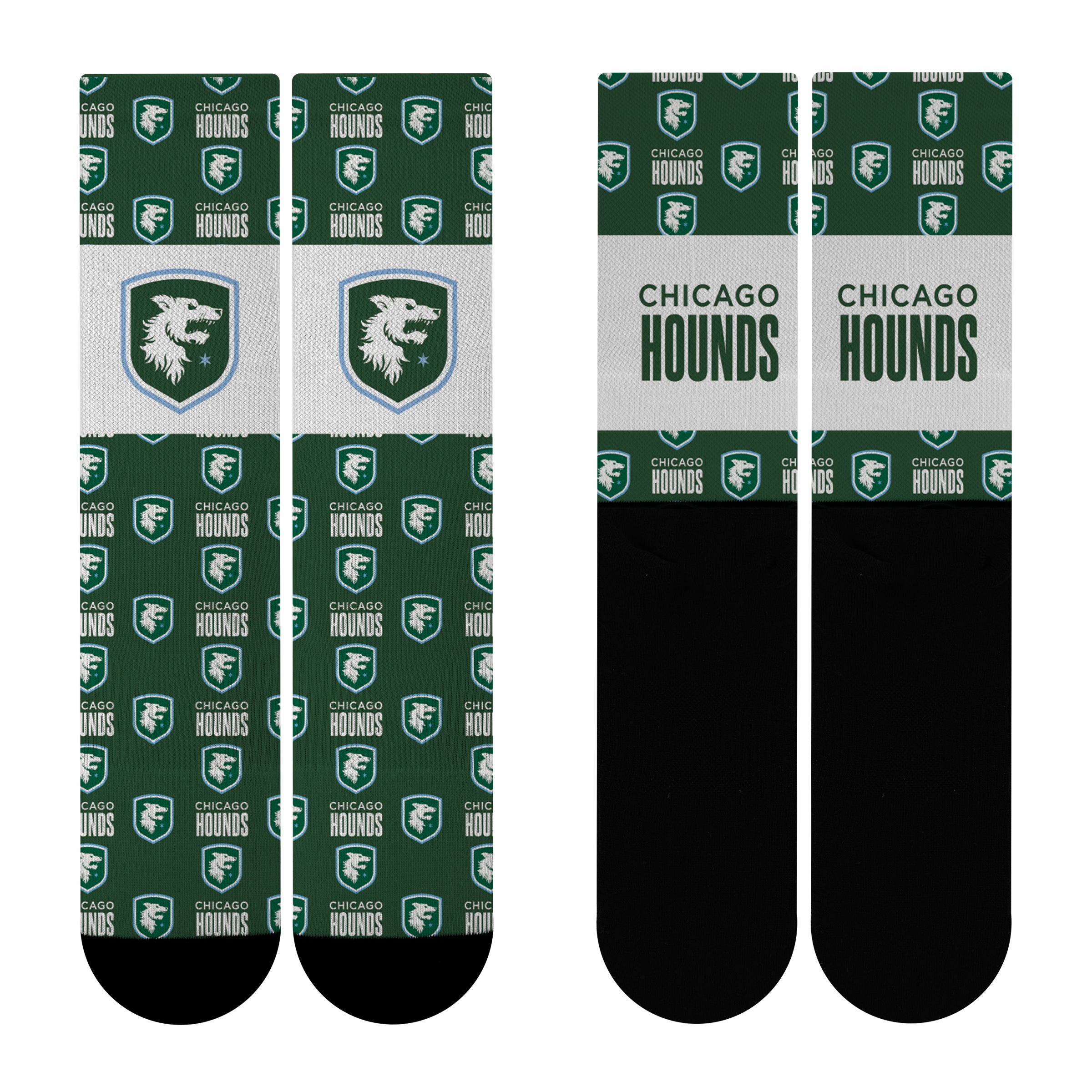 Chicago Hounds Montage Banner Youth Socks