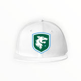 Chicago Hounds Shield Logo New Era Standard Fit Flat Bill Snapback Cap - NE4020 White