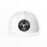 Chicago Hounds Black Primary Logo New Era Standard Fit Flat Bill Snapback Cap - NE4020 White