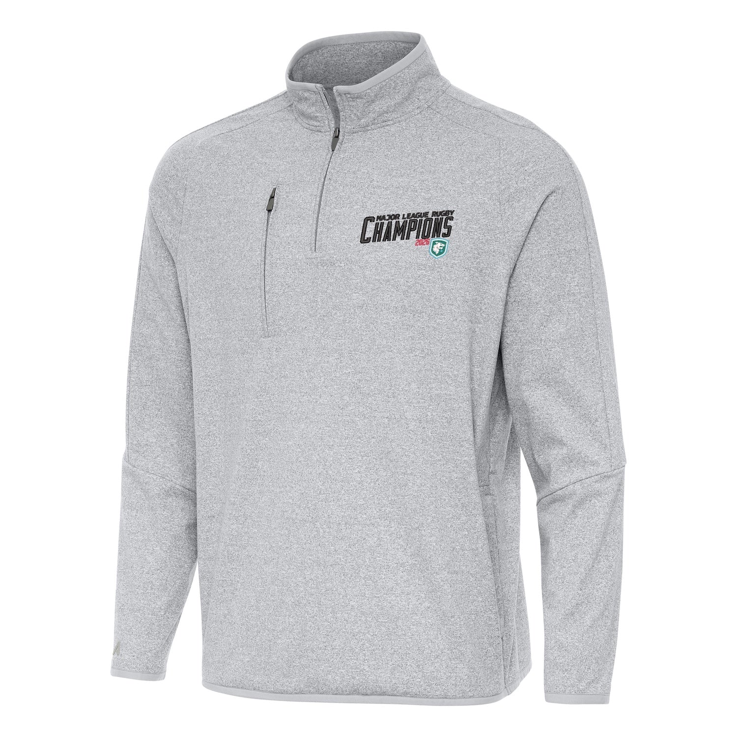 Chicago Hounds Antigua 2026 Champions Grey Certain 1/4 Zip Pullover Sweatshirt