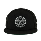 Chicago Hounds Black/White Primary Logo New Era Black 9FIFTY Snapback Hat