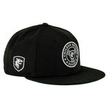 Chicago Hounds Black/White Primary Logo New Era Black 9FIFTY Snapback Hat