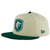 Chicago Hounds Chrome/Green Shield Logo New Era 9FIFTY Snapback Hat